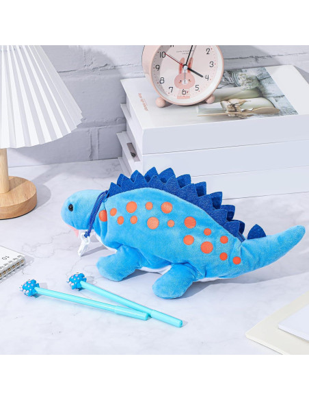 Estuche de Lápices Dinosaurio 3D Chivertion Azul 30x13x7cm Estuche de Lápices Dinosaurio 3D Chivertion Azul 30x13x7cm