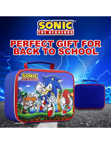 Bolsa Térmica Sonic The Hedgehog Azul/Rojo para Almuerzo Bolsa Térmica Sonic The Hedgehog Azul/Rojo para Almuerzo