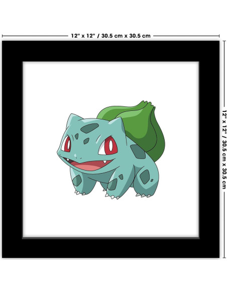 Arte de Pared Pokemon Bulbasaur enmarcado Trends International 30.48 cm Arte de Pared Pokemon Bulbasaur enmarcado Trends International 30.48 cm
