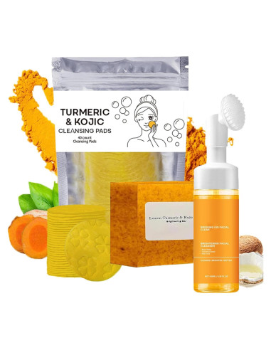 Juego de Cuidado Facial Derperzi 3 Piezas con Cúrcuma