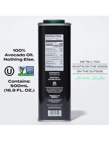 Aceite de Aguacate Simple Foods 100% Puro 478.3 ml