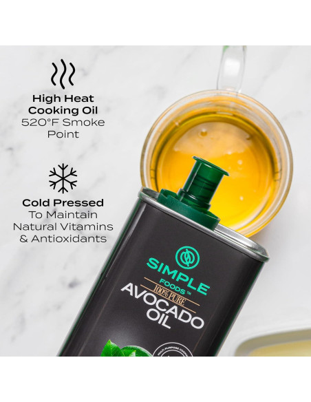 Aceite de Aguacate Simple Foods 100% Puro 478.3 ml Aceite de Aguacate Simple Foods 100% Puro 478.3 ml