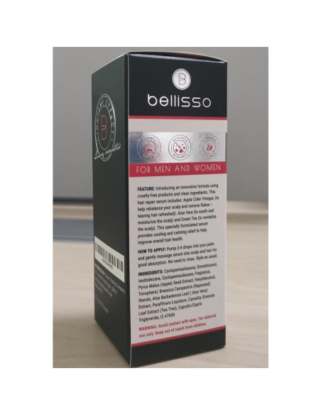 Suero Antifrizz Bellisso 59 ml - Vinagre de Sidra de Manzana Suero Antifrizz Bellisso 59 ml - Vinagre de Sidra de Manzana