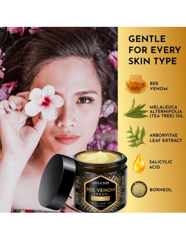 Crema de Veneno de Abeja Layla Mae - Cuidado Facial y Articulaciones