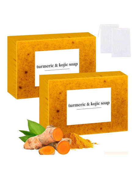 Jabón Natural de Cúrcuma y Limón QiFind - 2 Piezas Jabón Natural de Cúrcuma y Limón QiFind - 2 Piezas