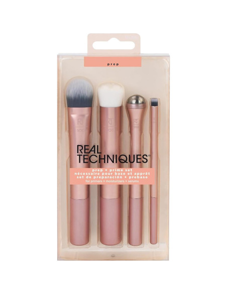 Set de Brochas de Maquillaje Real Techniques Prep y Prime - 4 Piezas Set de Brochas de Maquillaje Real Techniques Prep y Prime - 4 Piezas