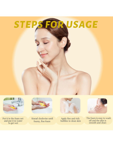 Paquete de 3 Jabones de Cúrcuma Orgánico 100g - Hidratante Facial y Corporal