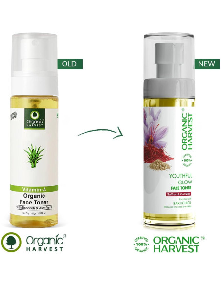 Tónico Facial Orgánico Organic Harvest 100ml - Piel Seca, Vitamina A Tónico Facial Orgánico Organic Harvest 100ml - Piel Seca, Vitamina A