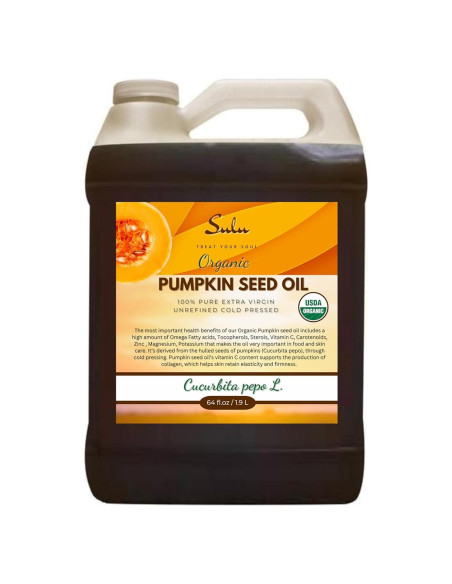 Aceite de Semilla de Calabaza Virgen SULU 1.81 kg 100% Natural Aceite de Semilla de Calabaza Virgen SULU 1.81 kg 100% Natural