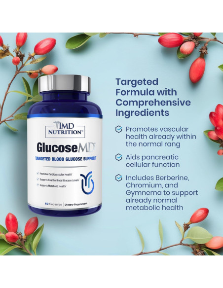 Suplemento GlucoseMD 1MD Nutrition - 60 Cápsulas Veganas Suplemento GlucoseMD 1MD Nutrition - 60 Cápsulas Veganas