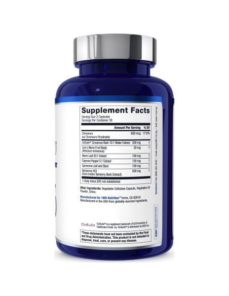 Suplemento GlucoseMD 1MD Nutrition - 60 Cápsulas Veganas Suplemento GlucoseMD 1MD Nutrition - 60 Cápsulas Veganas