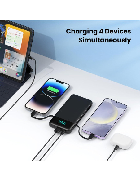 Cargador Portátil FOCHEW 13800mAh USB-C 4 Salidas iPhone Cargador Portátil FOCHEW 13800mAh USB-C 4 Salidas iPhone