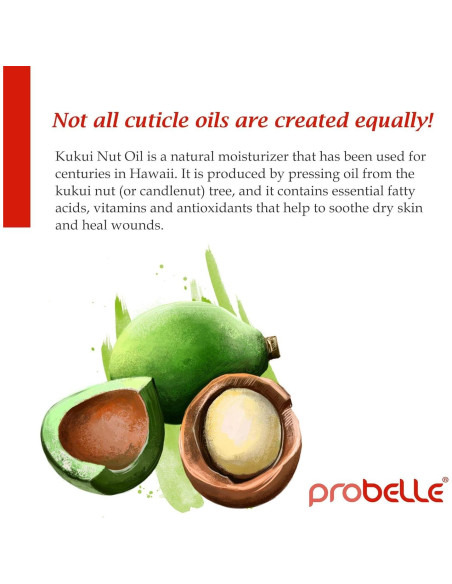 Aceite Botánico de Nuez Kukui ProBelle 15 mL - Hidratante Cutículas Aceite Botánico de Nuez Kukui ProBelle 15 mL - Hidratante Cutículas