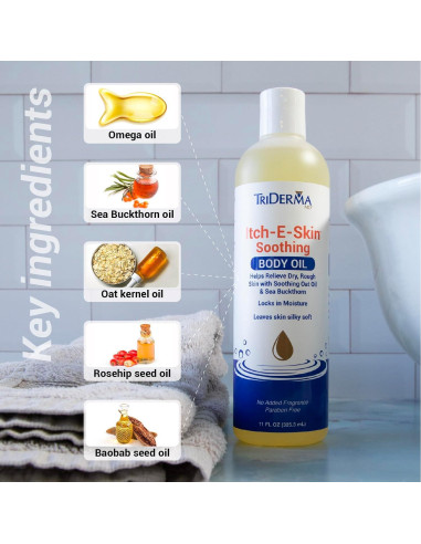 Aceite Corporal Calmante TriDerma 340g - Hidratante Piel Picazón