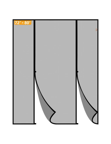 Puerta Magnética Yotache 72x80 cm Doble Reforzada con Imán