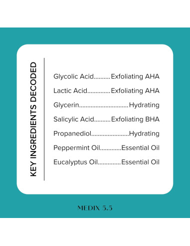 Gel de Ducha Exfoliante Medix 5.5 con Ácido Glicólico 443 ml