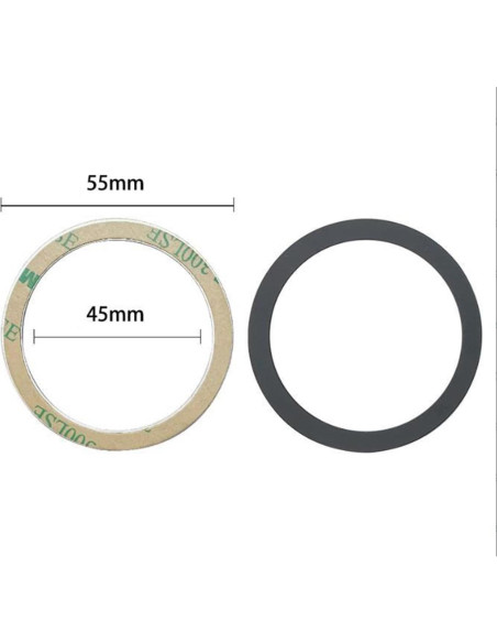 TENOC Anillo Metal Universal para Cargador Magnético 6 Pcs Negro TENOC Anillo Metal Universal para Cargador Magnético 6 Pcs Negro