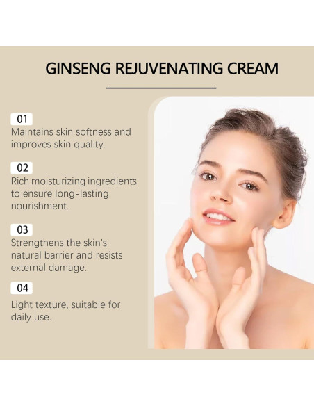 Crema Rejuvenecedora de Ginseng WHHWM 60 g - Hidratante Antienvejecimiento Crema Rejuvenecedora de Ginseng WHHWM 60 g - Hidratante Antienvejecimiento