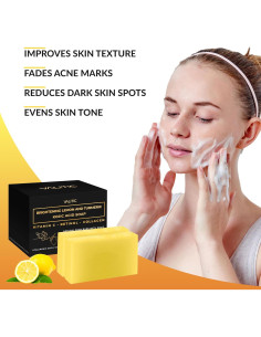 Jabón Aclarante de Limón y Cúrcuma Valitic 2 Paquete 2