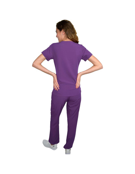 Conjunto de Scrubs Green Town Mujeres Berenjena 3XL 2 Piezas Conjunto de Scrubs Green Town Mujeres Berenjena 3XL 2 Piezas