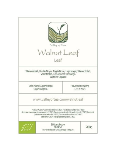 Té de Hojas de Nuez Orgánico Valley of Tea 200g