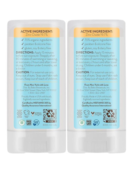 Protector Solar Mineral Babo Botanicals Stick SPF 50 Bebés Protector Solar Mineral Babo Botanicals Stick SPF 50 Bebés