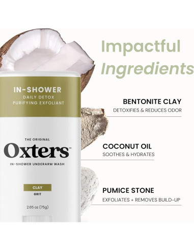 Exfoliante Desintoxicante de Axilas Oxters 108g - Sin Aluminio