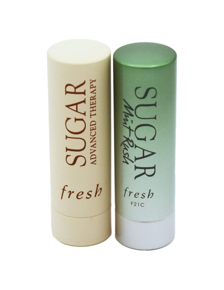 Conjunto de bálsamo labial Fresh Sugar - Terapia Avanzada y Menta Rush Conjunto de bálsamo labial Fresh Sugar - Terapia Avanzada y Menta Rush