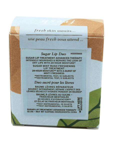 Conjunto de bálsamo labial Fresh Sugar - Terapia Avanzada y Menta Rush Conjunto de bálsamo labial Fresh Sugar - Terapia Avanzada y Menta Rush