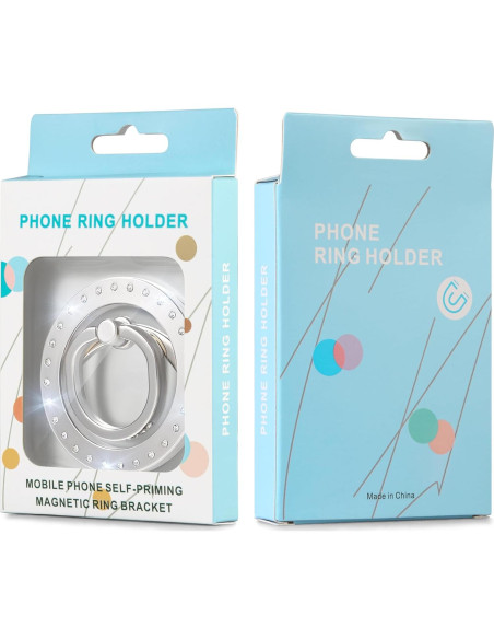 Soporte Anillo Magnético Omio para iPhone 16/15/14/13/12 Plata Soporte Anillo Magnético Omio para iPhone 16/15/14/13/12 Plata