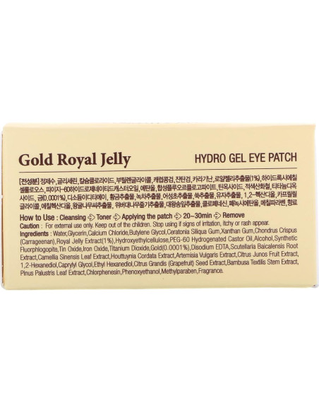 Parche Hidrogel para Ojos Koelf con Jalea Real y Oro - 60 Unidades Parche Hidrogel para Ojos Koelf con Jalea Real y Oro - 60 Unidades