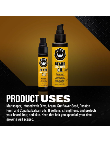Aceite para Barba GIBS 118 ml - Hidrata y Suaviza Piel y Barba Aceite para Barba GIBS 118 ml - Hidrata y Suaviza Piel y Barba