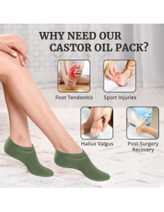 Kit de Envoltura de Aceite de Ricino para Pies Pedobi - 3 Pares 2