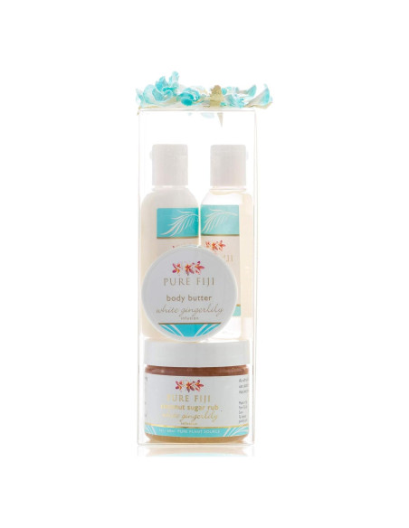 Caja de Regalo Spa Pure Fiji 4 Piezas - Jengibre Blanco Caja de Regalo Spa Pure Fiji 4 Piezas - Jengibre Blanco
