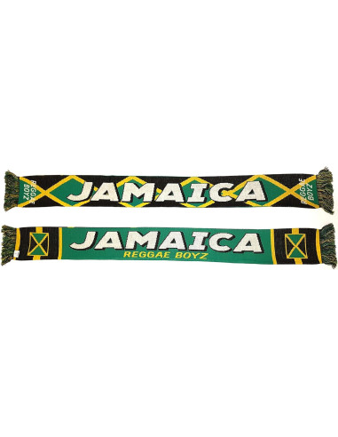 Bufanda de Fútbol Jamaica Euroscarves 145x18 cm Doble Cara