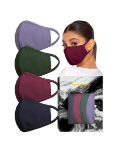 Mascarillas Faciales Lavables Karizma - Paquete de 4 Tonos Joyas