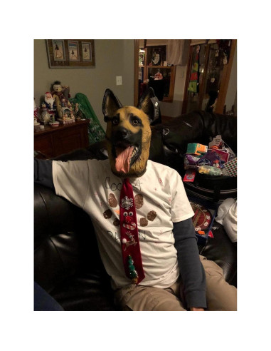 Máscara de Cabeza de Perro Pastor Alemán CreepyParty