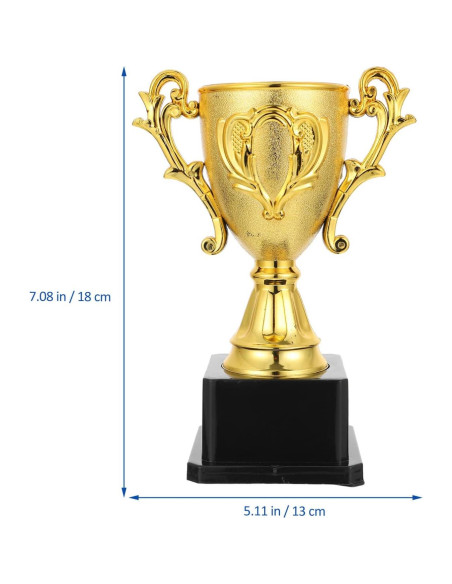 Trofeo Dorado IMIKEYA de Plástico 18cm para Niños Trofeo Dorado IMIKEYA de Plástico 18cm para Niños