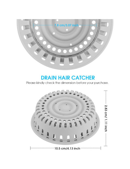 Captador de Cabello Aojuxix HC-01 Silicona y Metal Inoxidable Captador de Cabello Aojuxix HC-01 Silicona y Metal Inoxidable