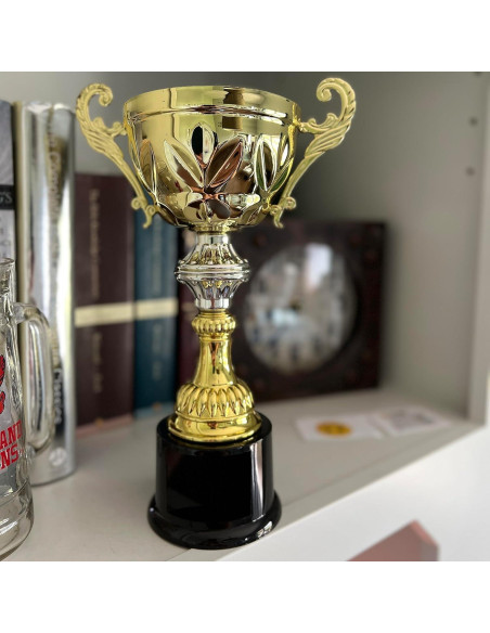 Trofeo Copa Dorada Personalizable Griffco 33 cm Metal Real Trofeo Copa Dorada Personalizable Griffco 33 cm Metal Real