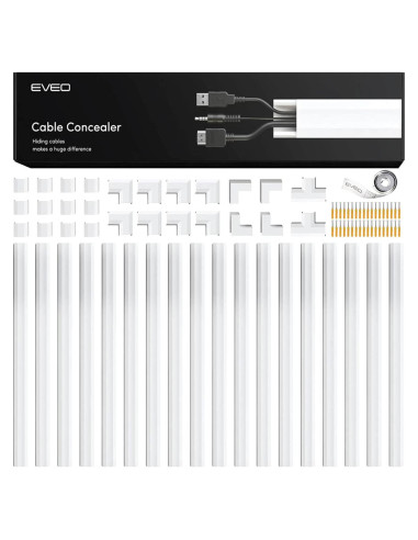 Ocultador de Cables EVEO Mediano Blanco 43x2.4 cm