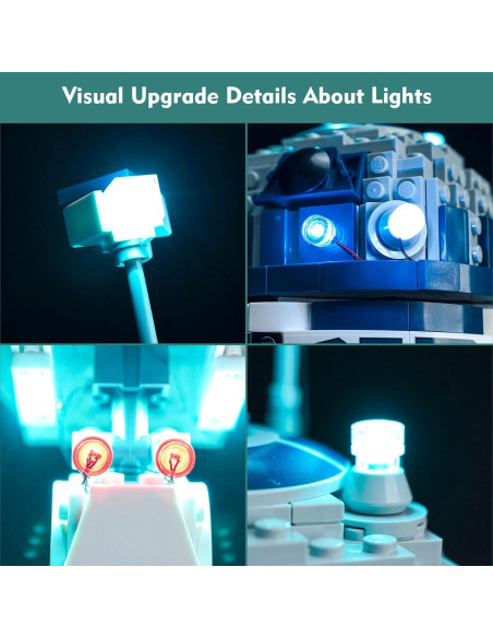 Kit de Luz LED VONADO para LEGO R2-D2 75379 - Solo Luz Kit de Luz LED VONADO para LEGO R2-D2 75379 - Solo Luz
