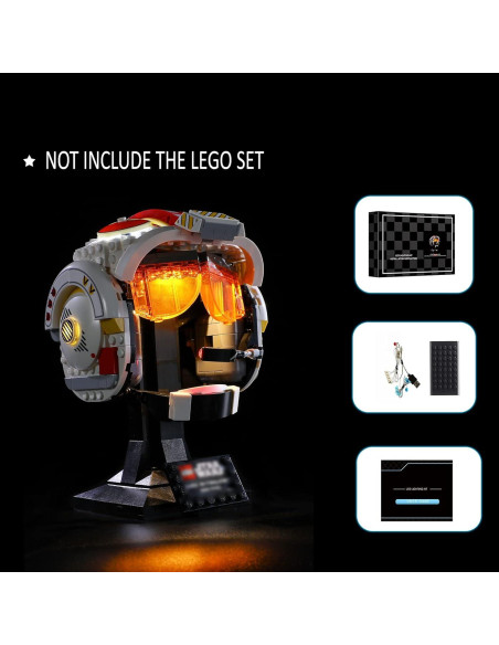 Kit de Luz LED ManKiaPro para Lego 75327 Casco Luke Skywalker Kit de Luz LED ManKiaPro para Lego 75327 Casco Luke Skywalker