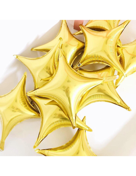 Globos Estrella Dorada 12 Piezas Adorely 66 cm y 25 cm Globos Estrella Dorada 12 Piezas Adorely 66 cm y 25 cm