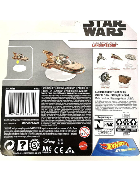 Vehículo Landspeeder Die-Cast Hot Wheels Star Wars 16.5 cm Vehículo Landspeeder Die-Cast Hot Wheels Star Wars 16.5 cm