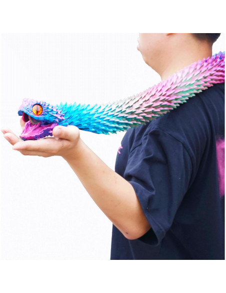 Serpiente Impresa en 3D LUYU 120.4cm Juguete Fidget Colorido Serpiente Impresa en 3D LUYU 120.4cm Juguete Fidget Colorido