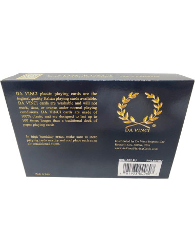 Set de 2 Barajas de Juego Da Vinci con Estuche Duro - Jumbo