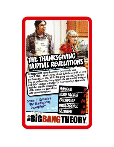 Juego de Cartas Top Trumps The Big Bang Theory - 30 Momentos