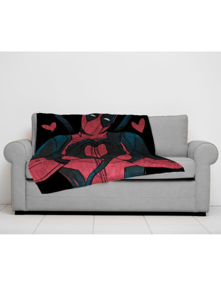 Manta de Peluche Jay Franco Deadpool 127x178 cm Negra Manta de Peluche Jay Franco Deadpool 127x178 cm Negra