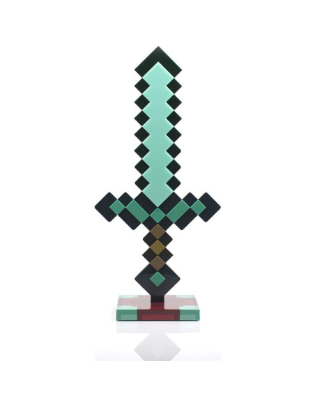 Lámpara de Noche LED Minecraft Espada de Diamante 39.6 cm Lámpara de Noche LED Minecraft Espada de Diamante 39.6 cm